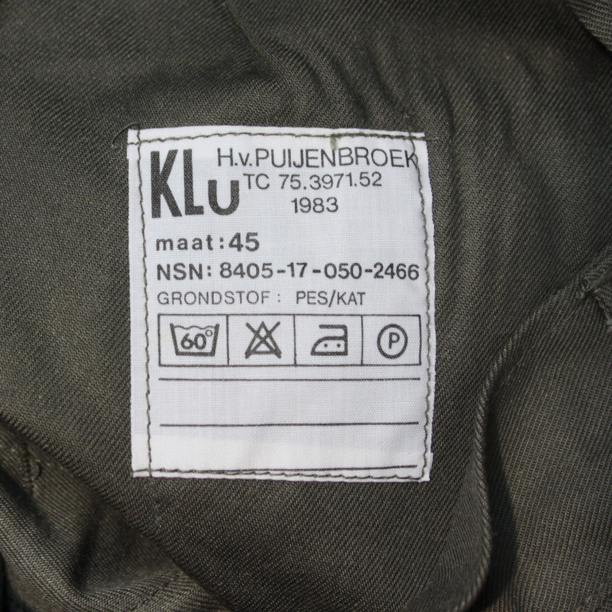 Genuine Surplus Dutch Airforce Combat Trousers Military Olive  28" Waist (3689)