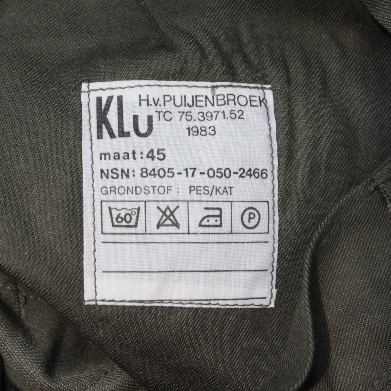 Genuine Surplus Dutch Airforce Combat Trousers Military Olive  28" Waist (3689)