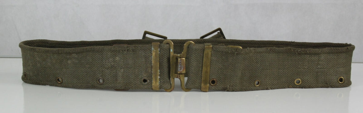 Genuine Surplus Vintage Dutch Army Pistol Belt 60mm Wide Army Military Buckle