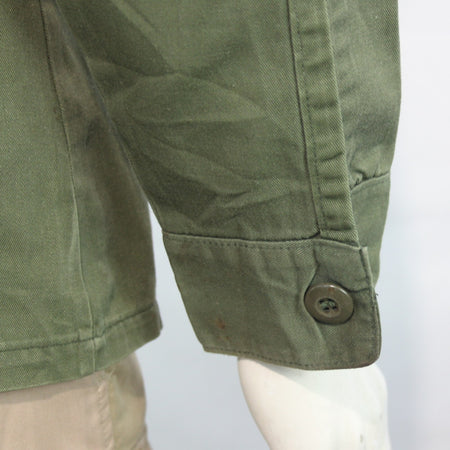 Vintage US Army Shirt Badged Olive Utility Shirt Genuine Surplus 38-40"  (4130