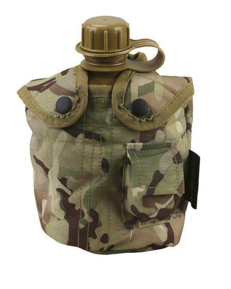 Army Style Water Bottle Drink Bottle Kids Cadets DPM Camouflage Camo Olive BTP