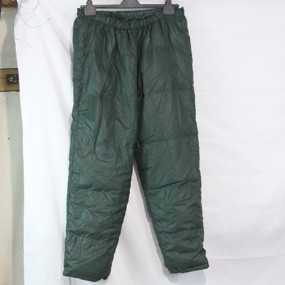 Down FIlled Thermal Trousers Padded French Army Repaired 38-40" W (3883)