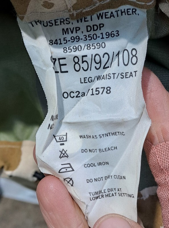 Genuine Surplus British Army Waterproof Gore-tex type Trousers Desert (3119)