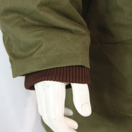 Genuine Surplus Vintage Czech Army Olive FFur Canvas Belted Parka Canvas 3744
