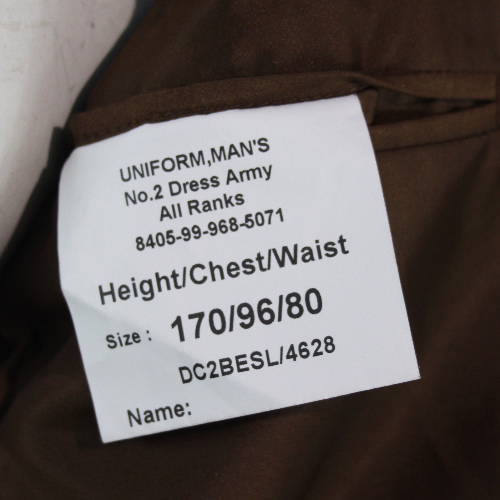 Genuine Surplus British Army Dress Uniform Jacket Tan 36" Chest (3587)