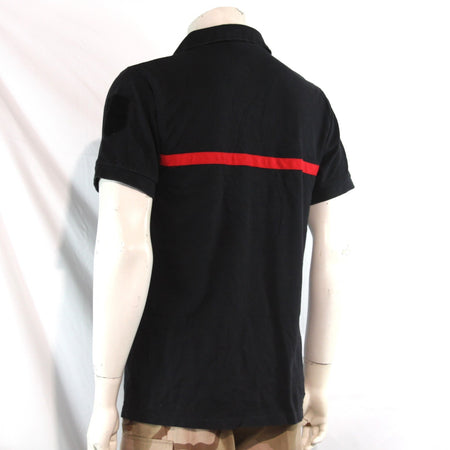 Genuine Surplus French Army Polo Shirt Navy Red Stripe Cotton (4260)