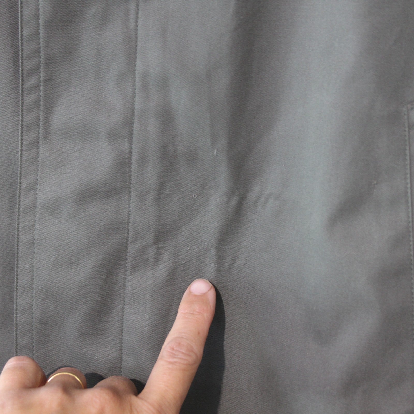 Mens French Army Raincoat Overcoat Genuine Surplus Khaki Grey 34" Chest (3514)