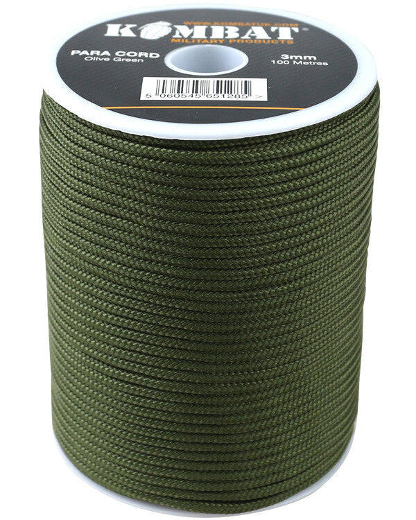 Kombat Paracord Reel String Cord Strong Camping Military Cadets Rope 3mm