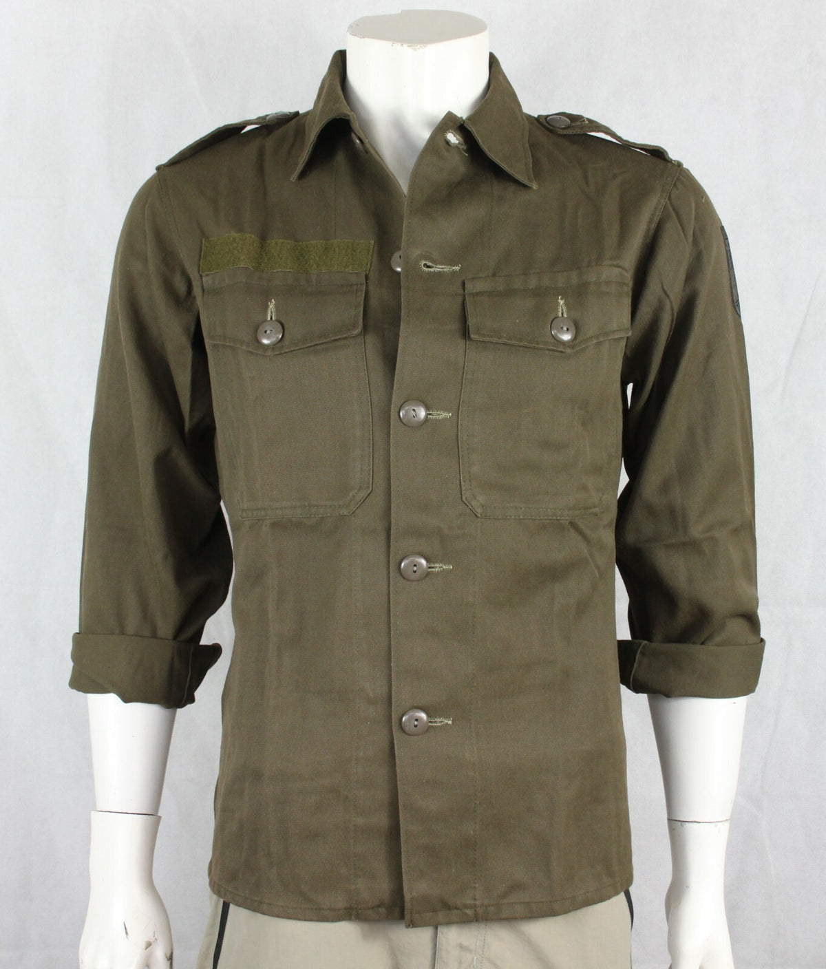 Genuine Surplus Austrian Army Field Shirt HW Olive Brushed Poly/Viscose Badged