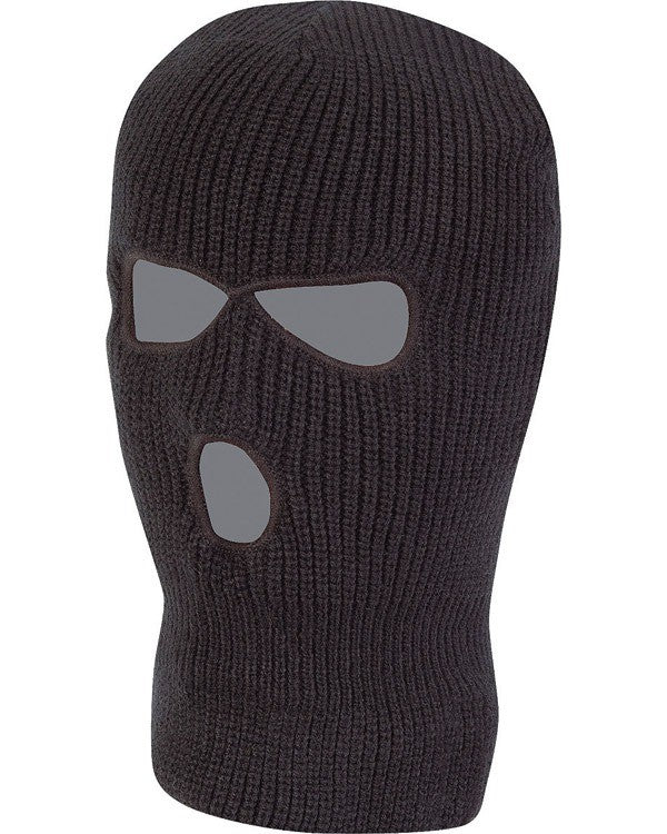 Knitted Balaclava 3 Hole Thermal Thinsulate Winter Warm Olive Green Black