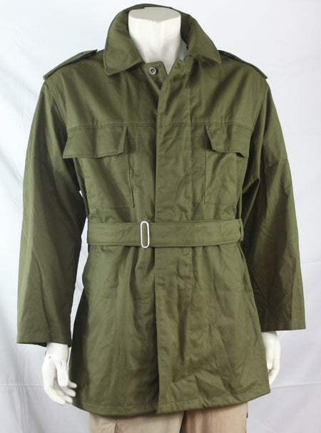 Genuine Surplus Czech Army Olive Canvas Parka Belted Unlined 44-46" (1413)