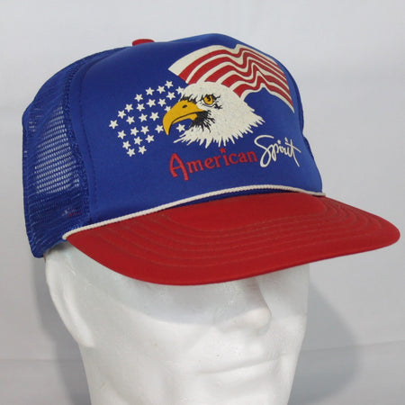 NEW American Patriotic Eagle Truckers Cap Baseball Cap Peak Red/Blue (3533)