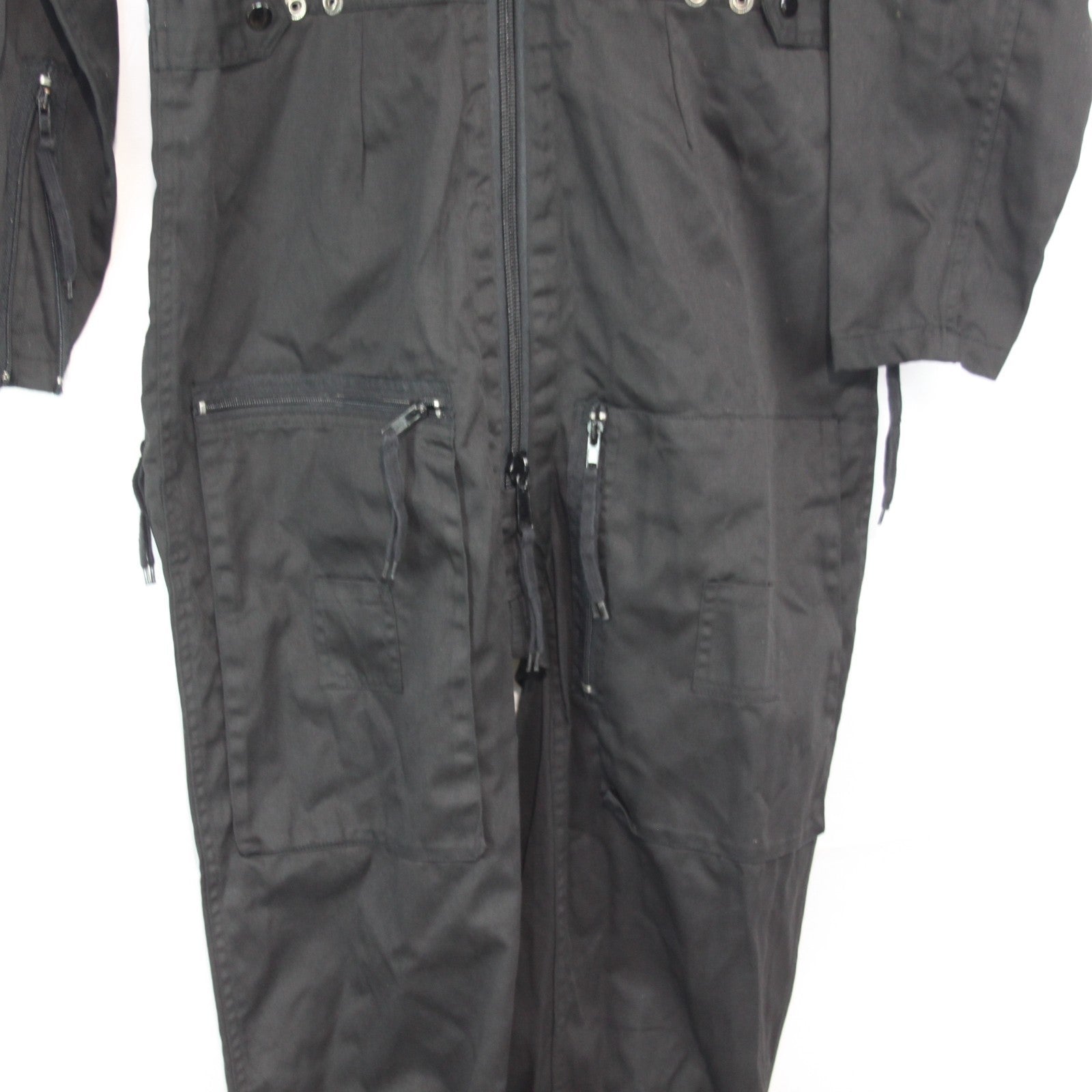 German Military Style Flight Suit Black Overall Army Airforce 38" (3380)
