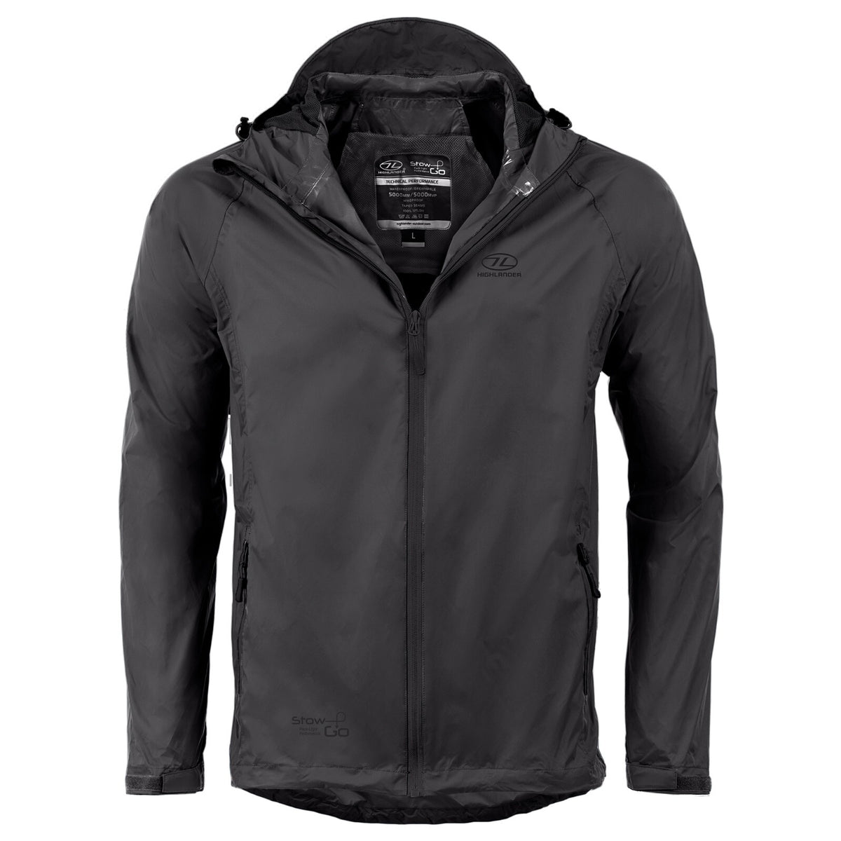 Stow and Go Waterproof Breathable Rain Jacket Light Weight pack away