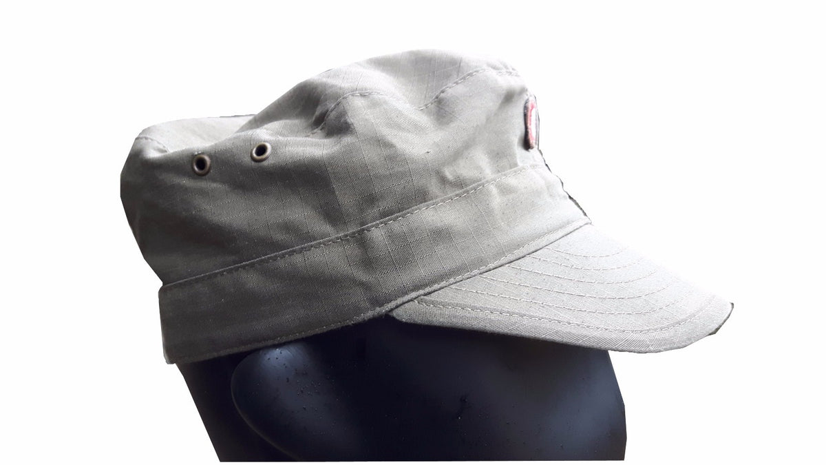 Genuine Surplus VINTAGE AUSTRIAN ARMY OLIVE RIPSTOP FATIGUE CAP Hat Utility 