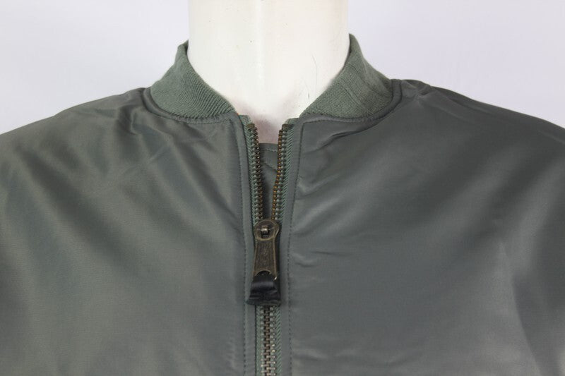 Highlander MA1 Military Style Bomber Jacket Padded Olive Green