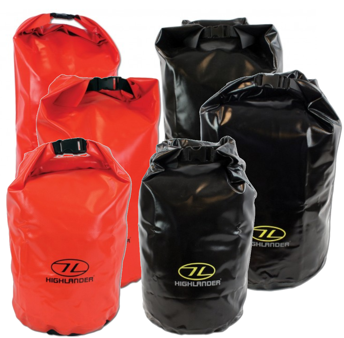 Tough Tri-Laminate PVC Drybag Strong Dry Sack Black Orange Sailing Kayaking