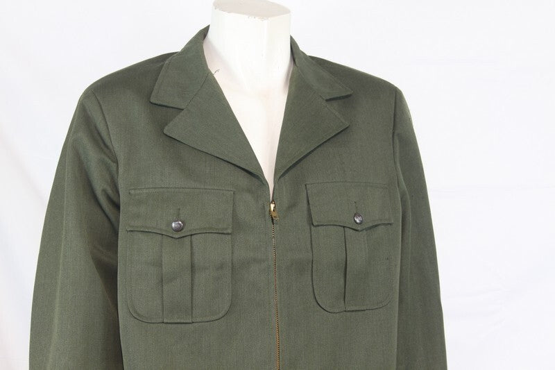 Military Style US Forces Ike Style Army Jacket Vintage Olive Short 40-42" (1559)