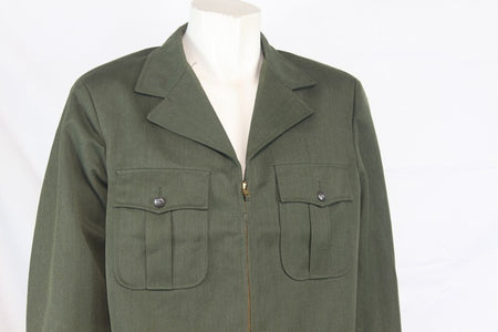 Military Style US Forces Ike Style Army Jacket Vintage Olive Short 40-42" (1559)