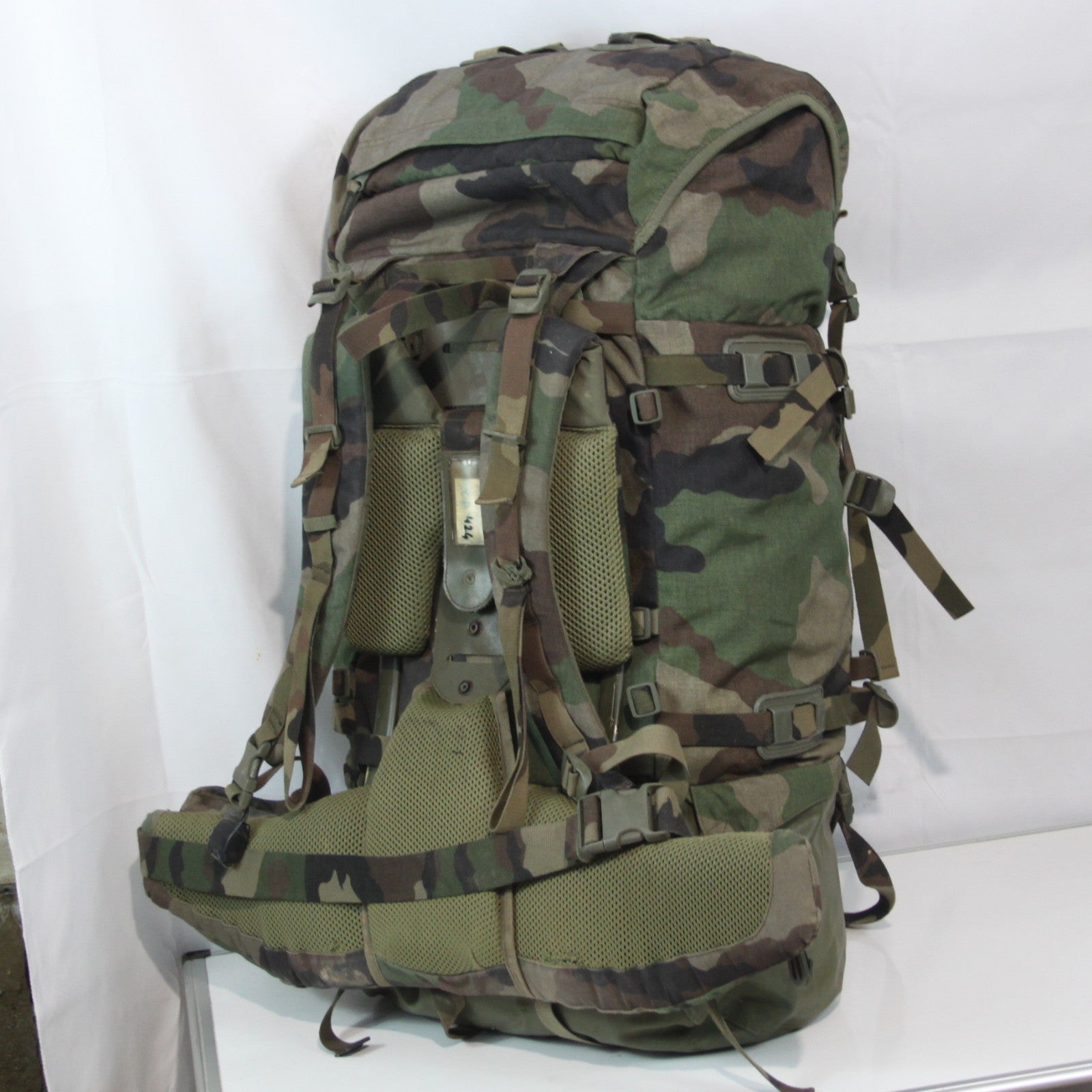Genuine Surplus French Army Bergen Rucksack CCE Camo repaired (4183)