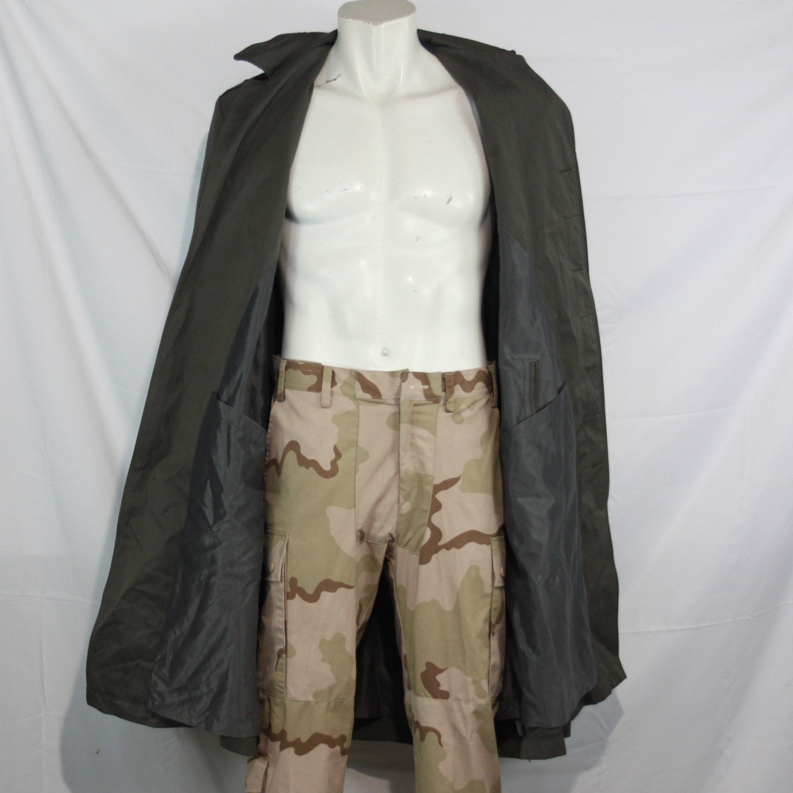 Genuine Surplus British Royal Marines Raincoat Grey Khaki 40-42" (3337)