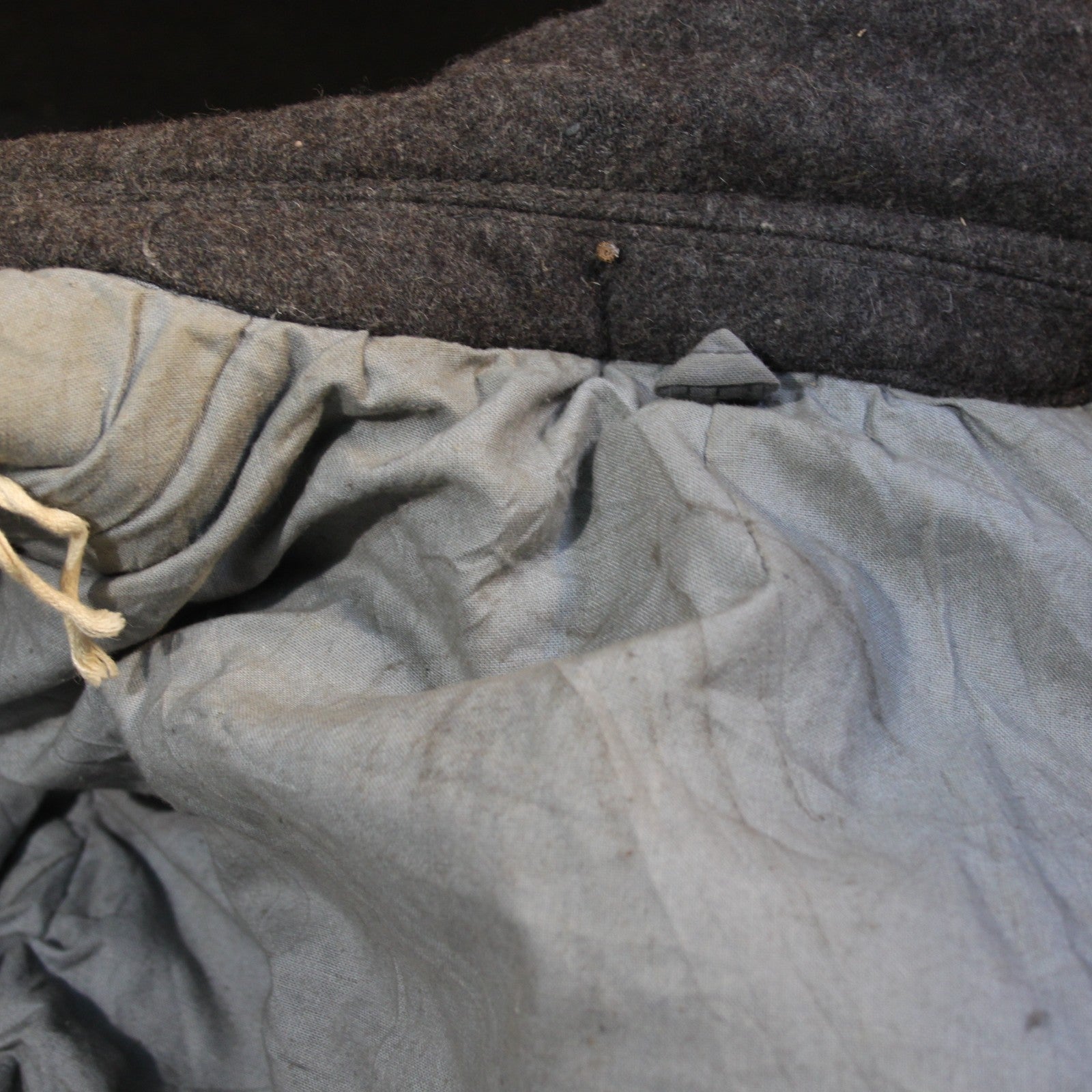 1970's Bulgarian Army Wool Greatcoat Genuine Surplus Grey Repaired 36-38"(3663)