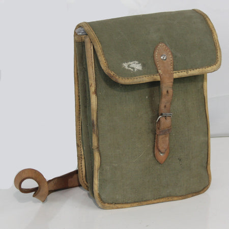 Genuine Surplus Vintage East European Army Map / Admin Case Leather trim (3438)
