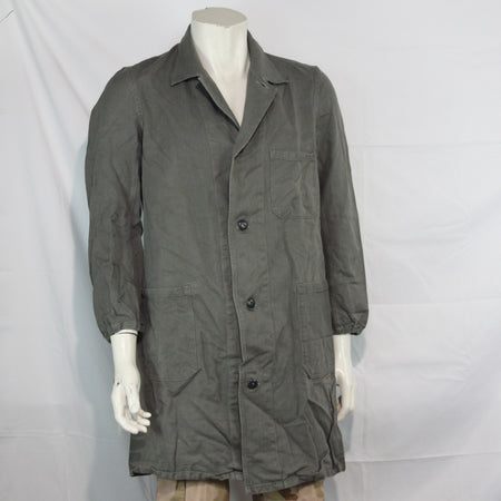 Genuine Surplus Vintage Herringbone French Army Warehouse Coat Grey 38" (3336)