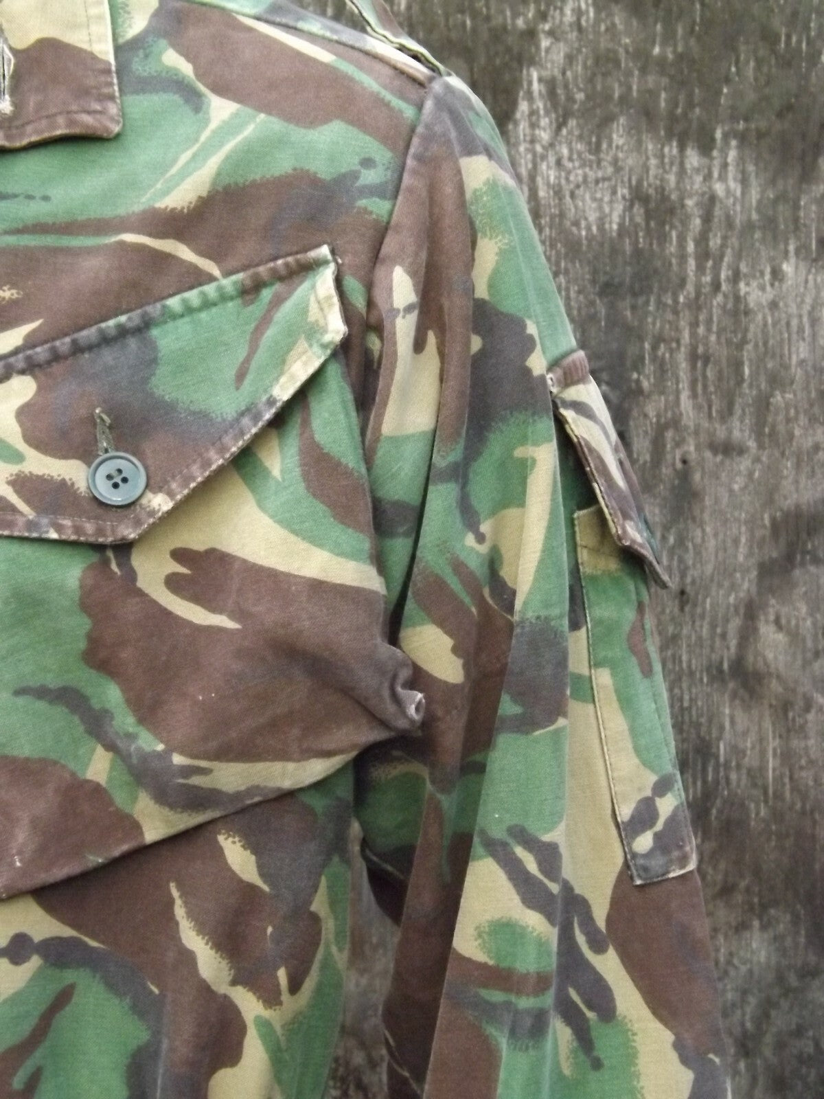 Genuine Surplus Vintage 1980's British Camo Jacket Cotton DPM Sustainable Repair