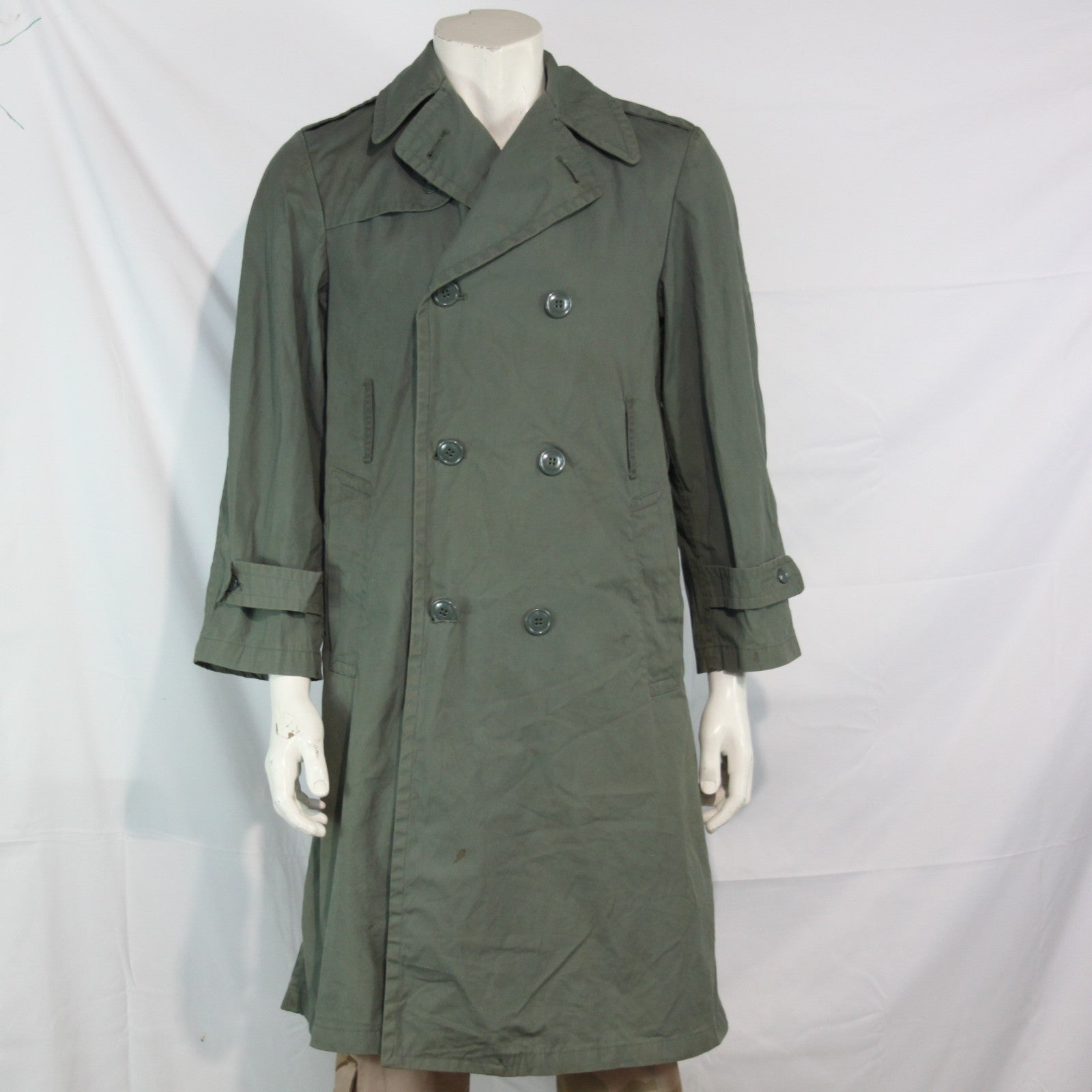 Genuine Surplus US Army Vintage Raincoat Trenchcoat Jacket Coat XS (3470)