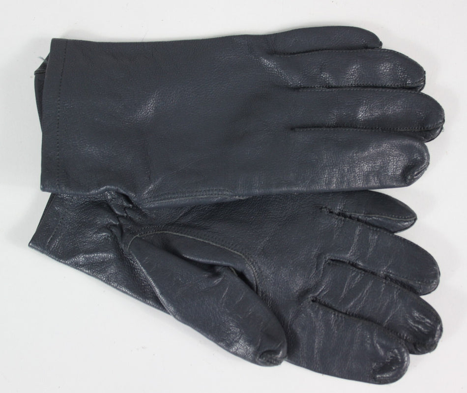 Genuine Surplus German Grey Leather Flight Gloves Aviation Military unlined