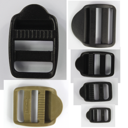 Ladderlock Buckles Black Tan Plastic Tension Rucksacks Replacement All Sizes