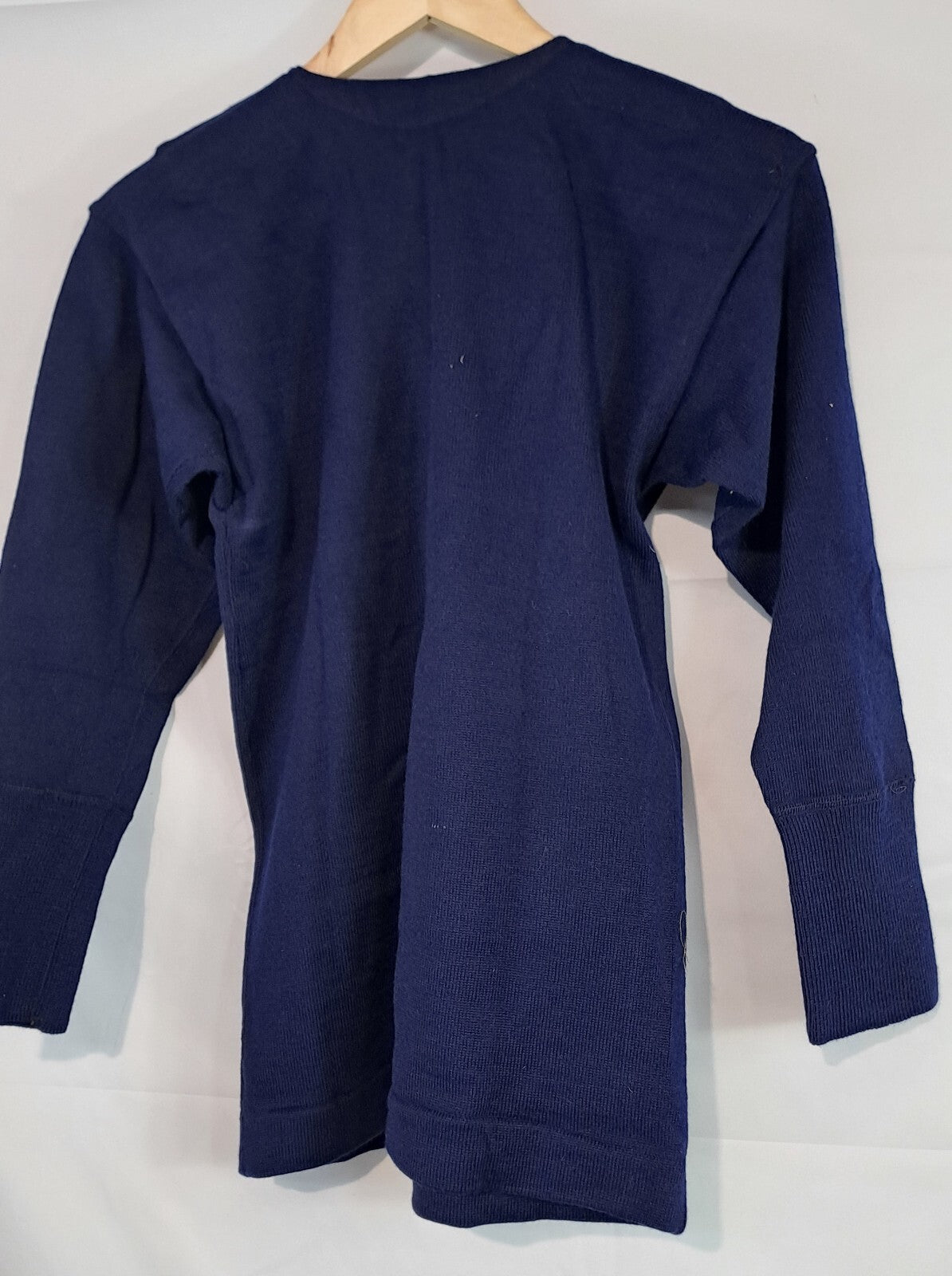 Genuine Surplus French Naval Cadet High Neck Jumper Blue Dated 1977 34" (2703)