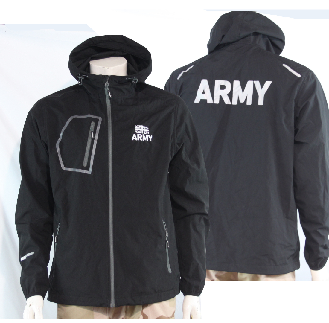 Genuine Surplus British Army Water Resistant Jacket Black Printed (4285)