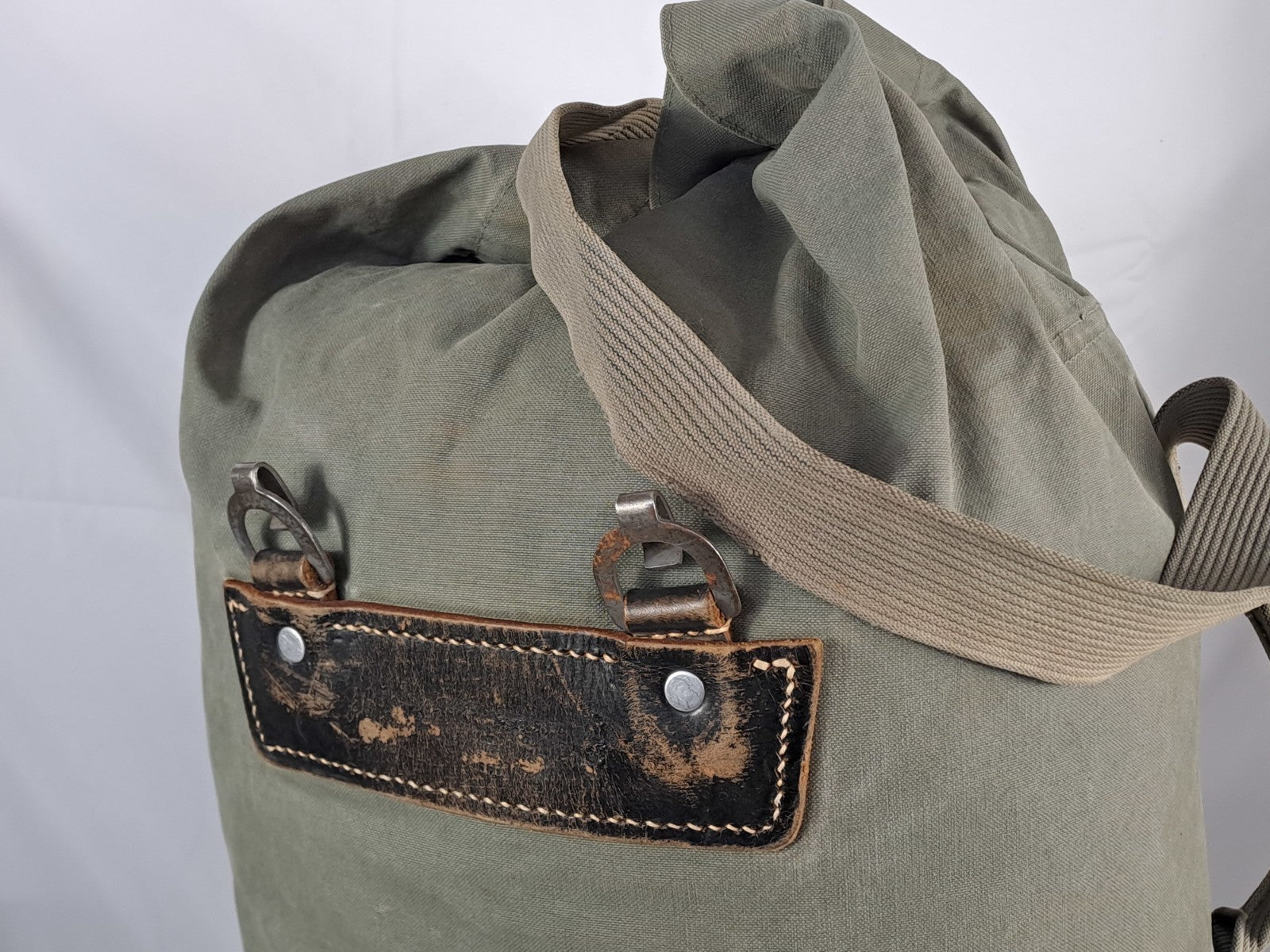 1960's Genuine Surplus Austrian Vintage Kit bag Cotton Canvas Repaired G2 (1633)