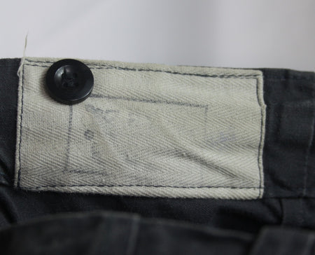 Genuine Surplus French / Belgian Vintage Canvas Trousers Stiff Navy 44" (1534)