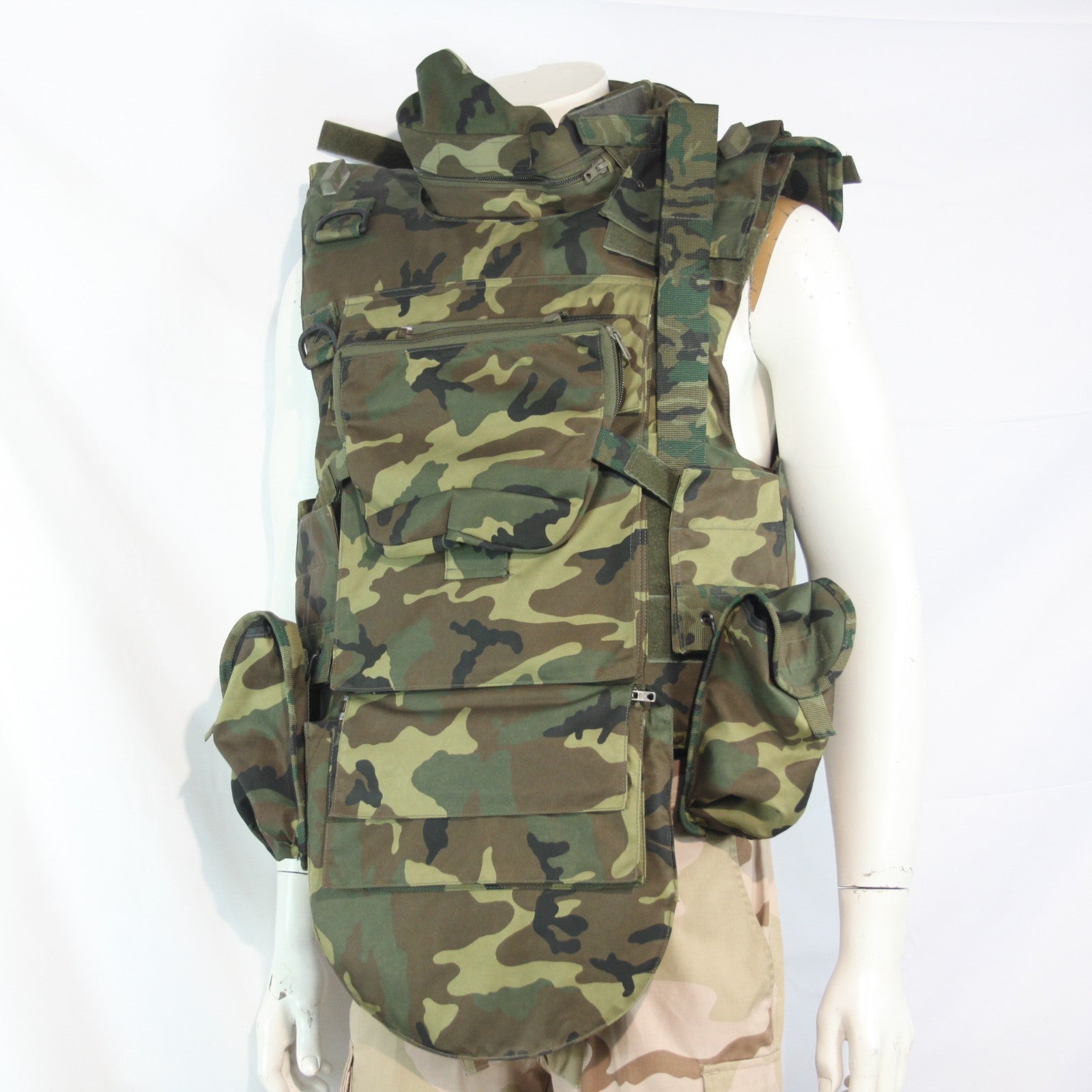 Spanish Military Body Armour Cover with Kevlar Genuine Surplus Camo Small 3968