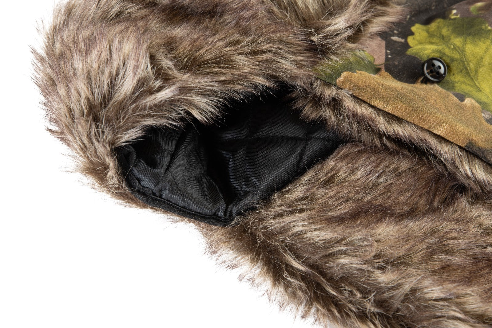 Jack Pyke Thermal Green Tundra Winter Trapper Hat Faux Fur Unisex Evo Camo