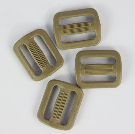 Tri-Glide Slider Buckles Black Tan Plastic Loops Rucksacks Replacement All Sizes