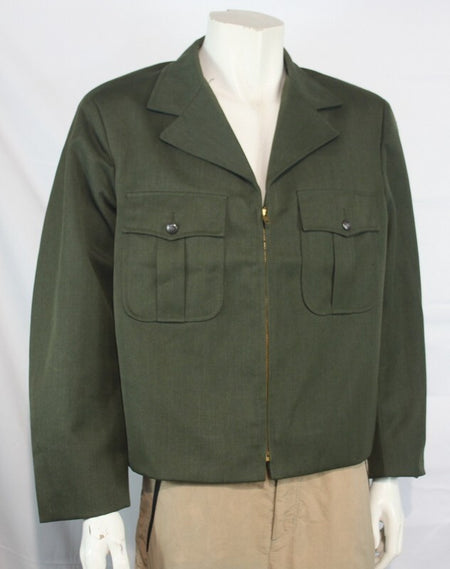 Military Style US Forces Ike Style Army Jacket Vintage Olive Short 40-42" (1559)