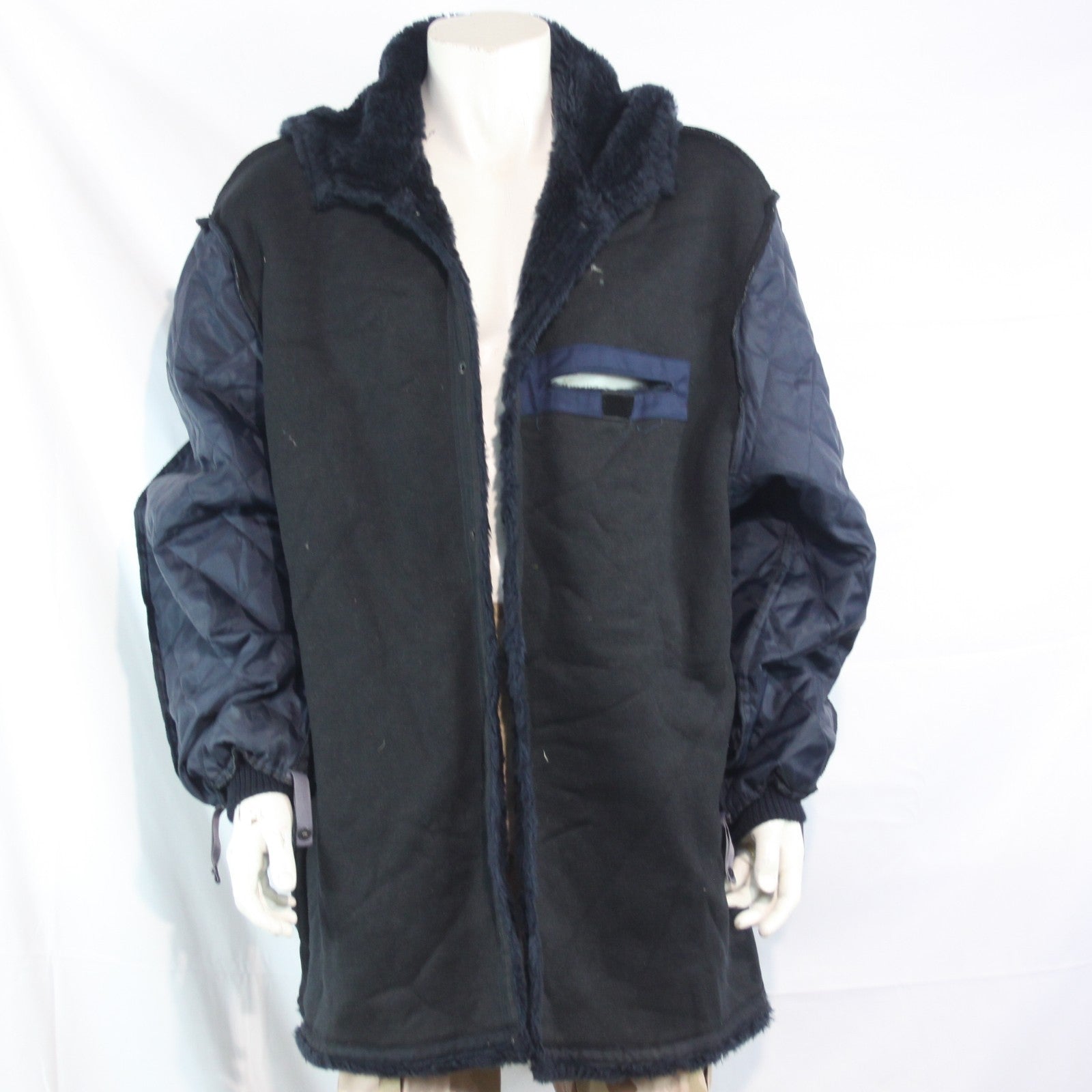 Genuine Surplus Dutch Army Faux Fur Parka Liner Navy Blue Thermal 52-54" (3710)