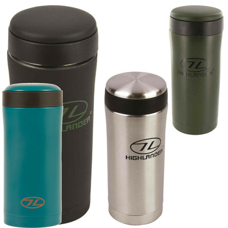 Highlander Sealed Thermal Mug Mini Flask Ammo Flask  Camo 330ml