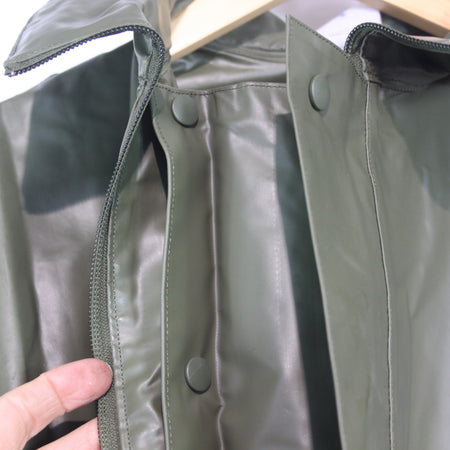 Waterproof Jacket Trouser Set PVC Coated Olive French Army Genuine Surplus(3952)