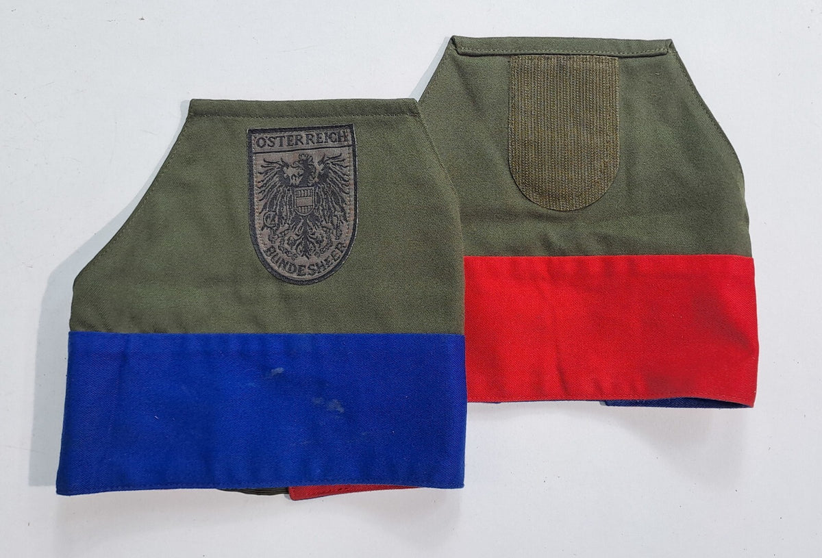 Genuine Surplus Austrian Army reversible Brassard Olive SINGLE hook &Loop (3091)