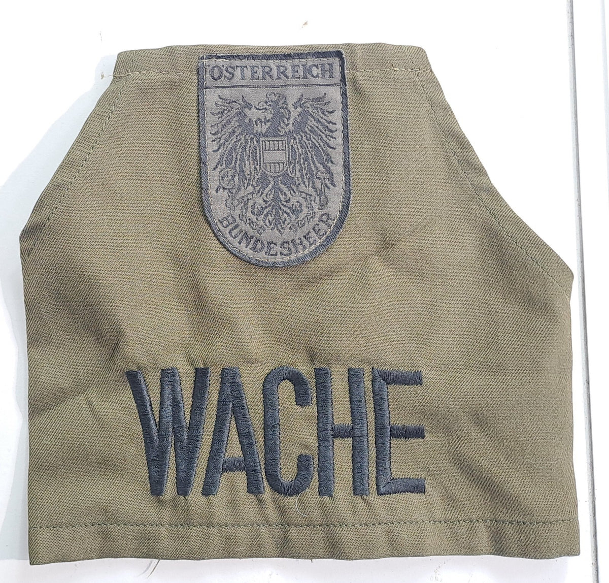 Genuine Surplus Austrian Army Brassard Olive Wache Means Guard (2280)