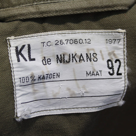 1970's Dated Dutch Army Heavyweight Shirt Genuine Surplus 36" Chest  (4074)