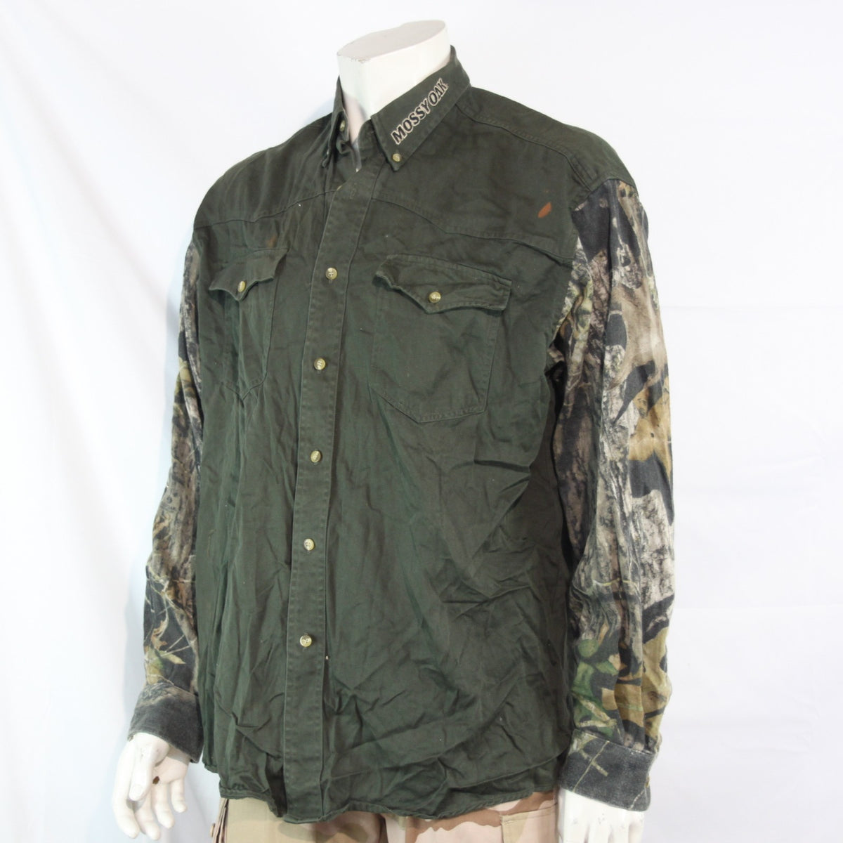 Mossy Oak Brushed Cotton Hunting Camouflage Shirt camo L 42-44" Chest (3606)