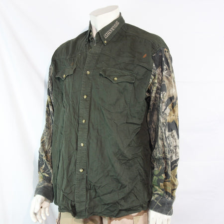 Mossy Oak Brushed Cotton Hunting Camouflage Shirt camo L 42-44" Chest (3606)