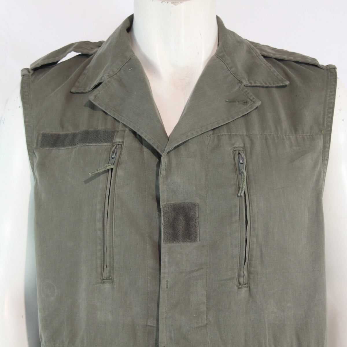 Genuine Surplus French Jacket Converted to Gilet Sleeveless Canvas 38-40"  (4128