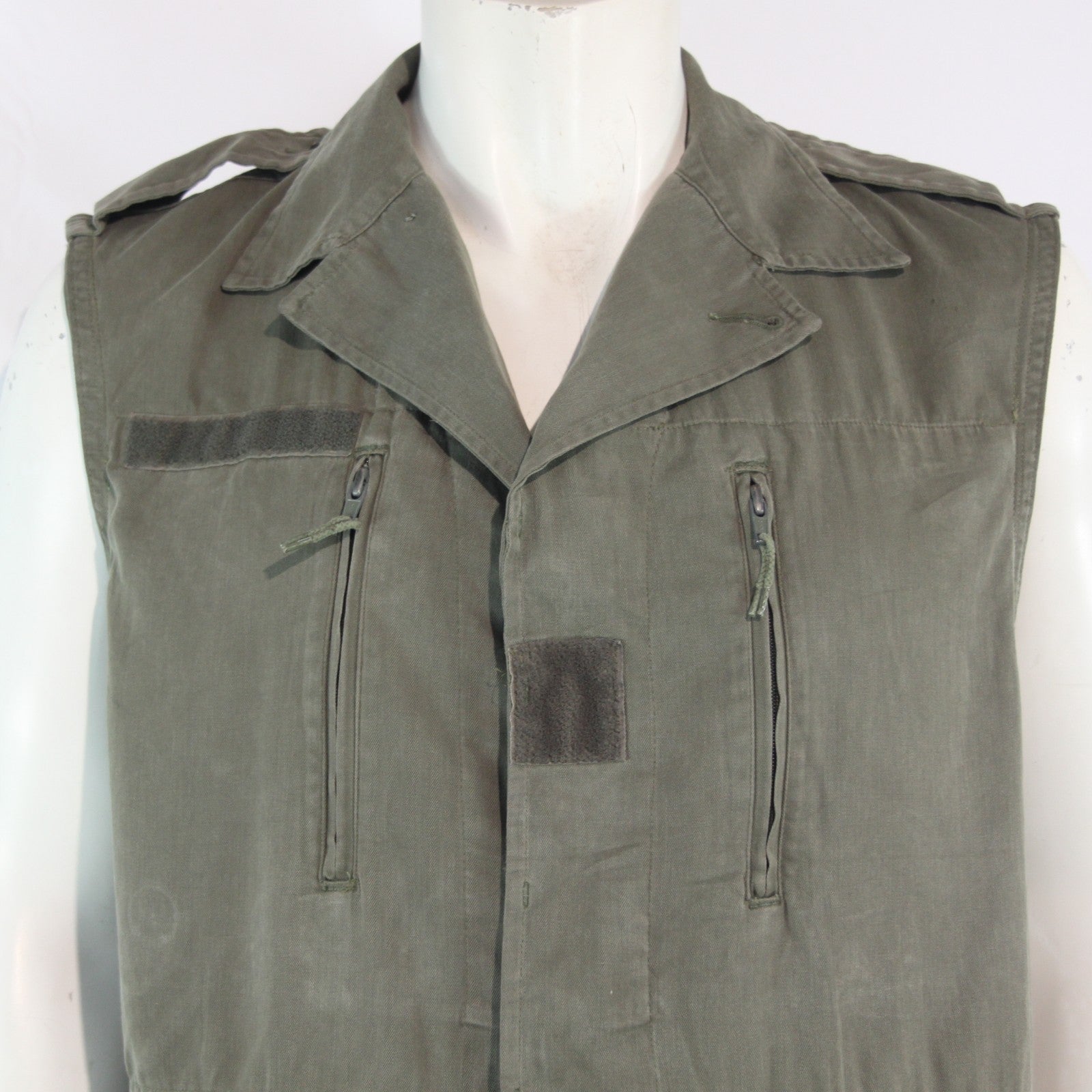 Genuine Surplus French Jacket Converted to Gilet Sleeveless Canvas 38-40"  (4128